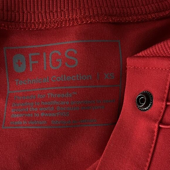 Figs X-Small GIDYA Henley Relaxed Scrub Top Technical Short Sleeve Pocket New - Picture 10 of 13